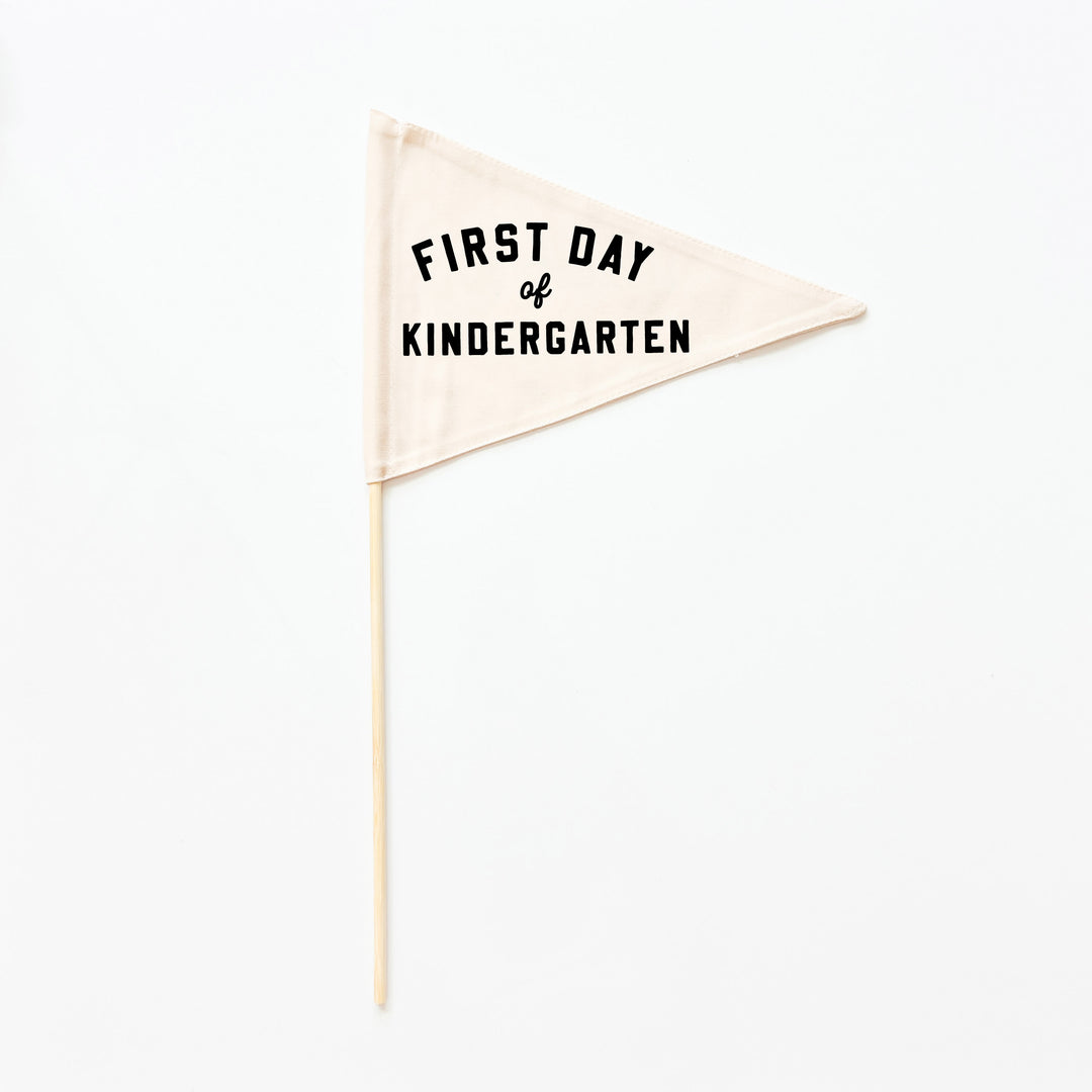 First Day of School Flag: Choose Your Grade (Preschool → 12th) {Black}