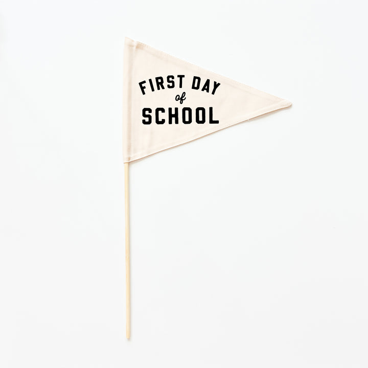 First Day of School Flag: Choose Your Grade (Preschool → 12th) {Black}