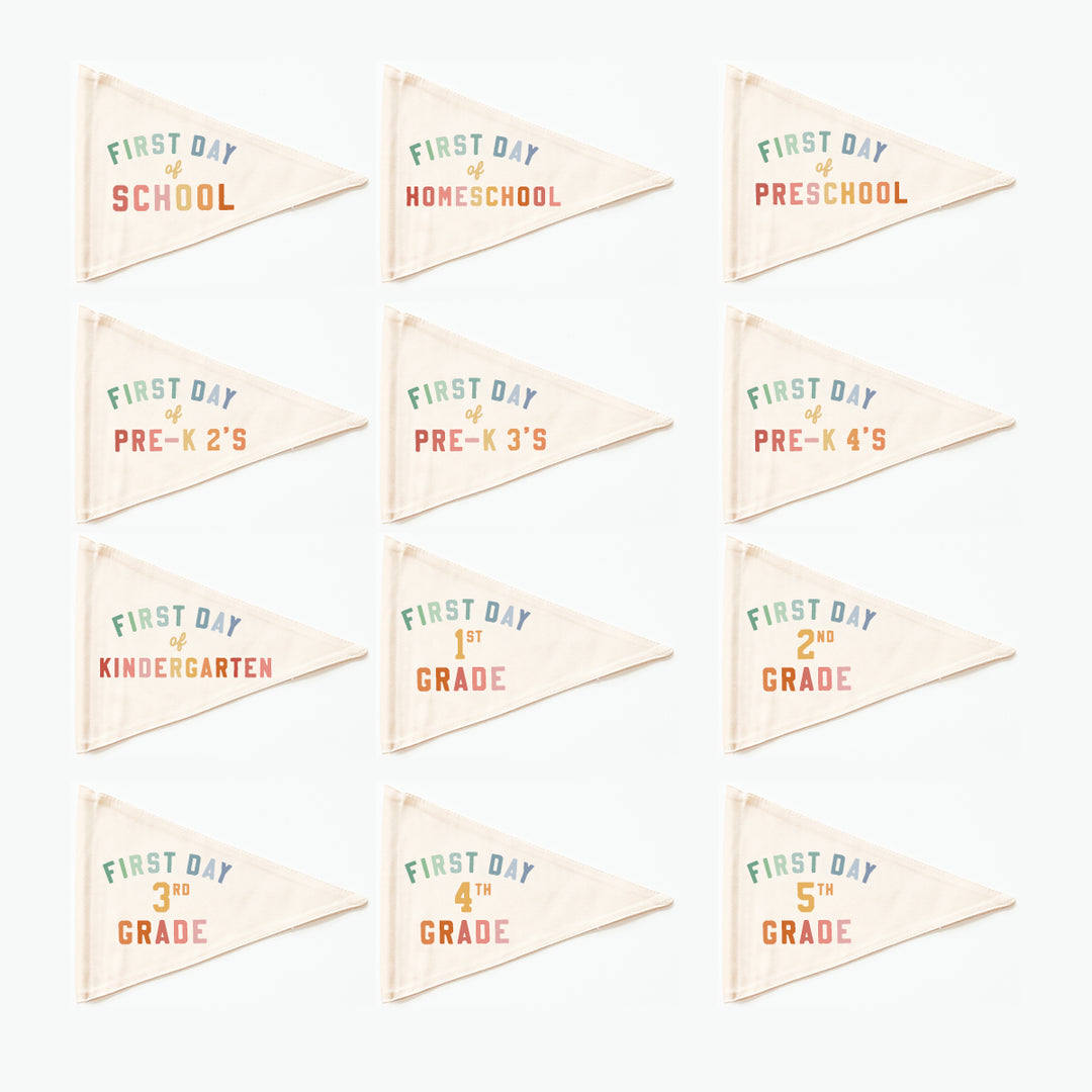 {Rainbow} First & Last Day Flag Sets