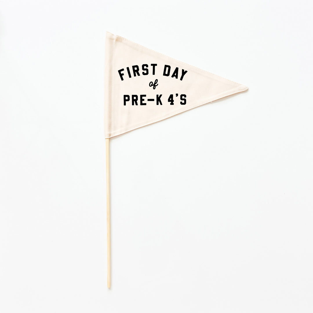First Day of School Flag: Choose Your Grade (Preschool → 12th) {Black}