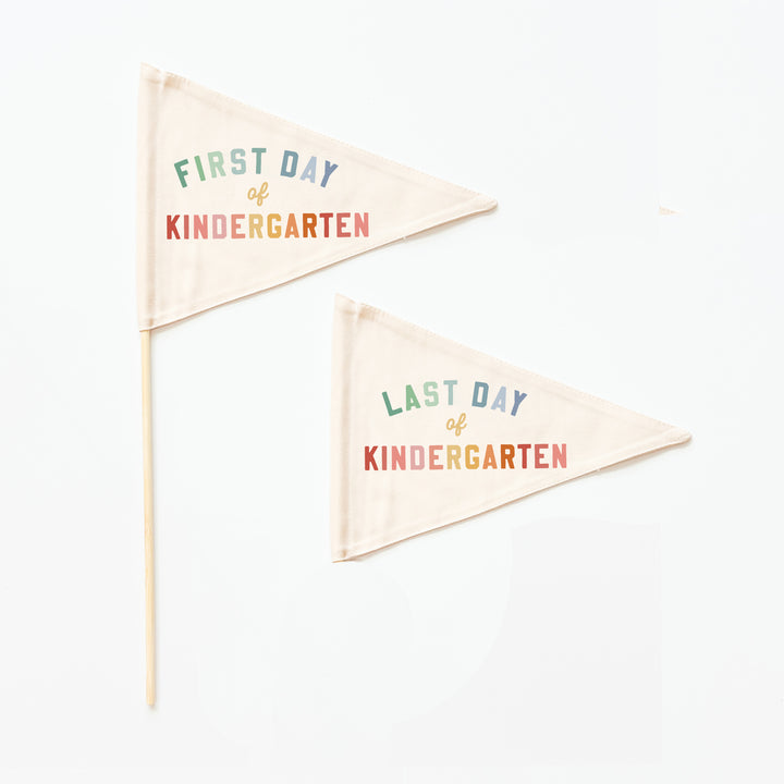 First & Last Day of Kindergarten Flags {Rainbow}