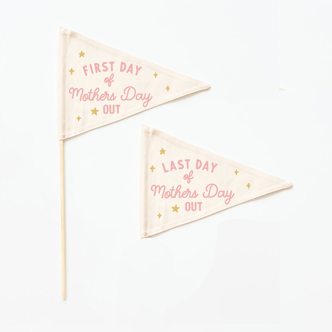First & Last Day of School Flag Sets: Choose Your Grade (Preschool → 12th) {Pink}