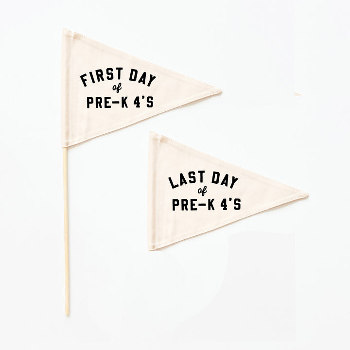 First & Last Day of School Flag Sets: Choose Your Grade (Preschool → 12th) {Black}