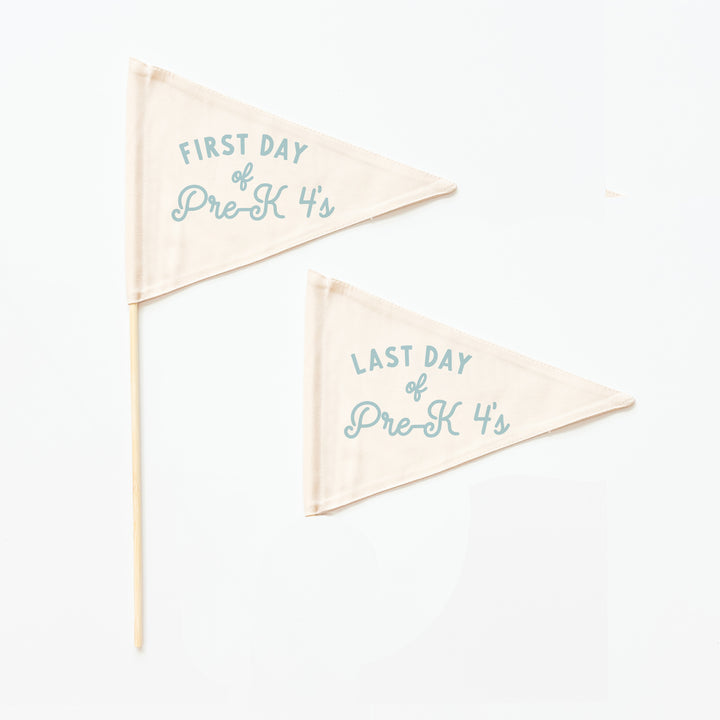First & Last Day of Pre-K 4's Flags {Blue}