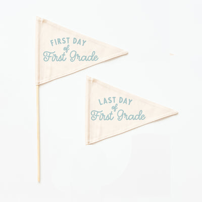{Blue} First & Last Day Flag Sets - Ready to Ship