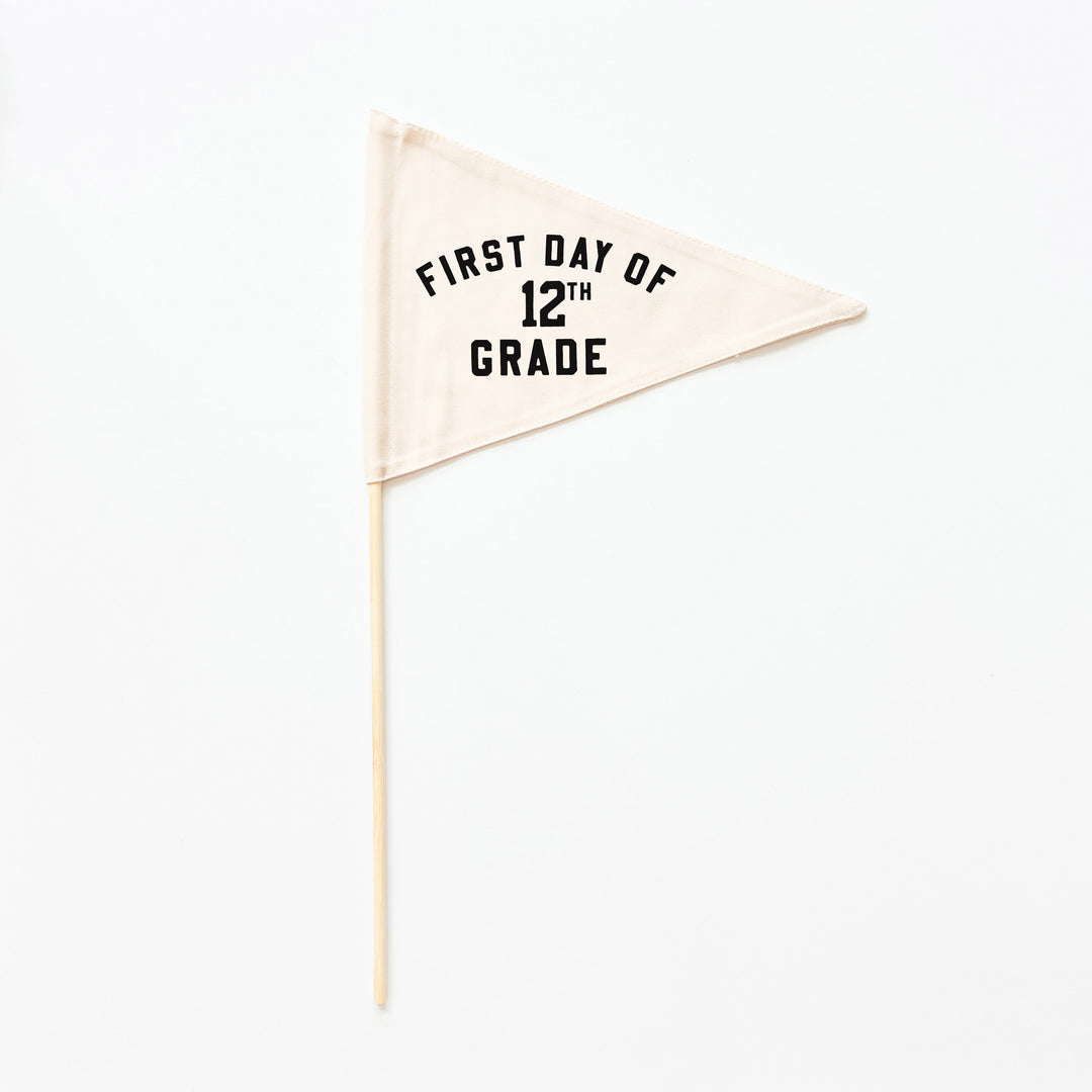 First Day of School Flag: Choose Your Grade (Preschool → 12th) {Black}