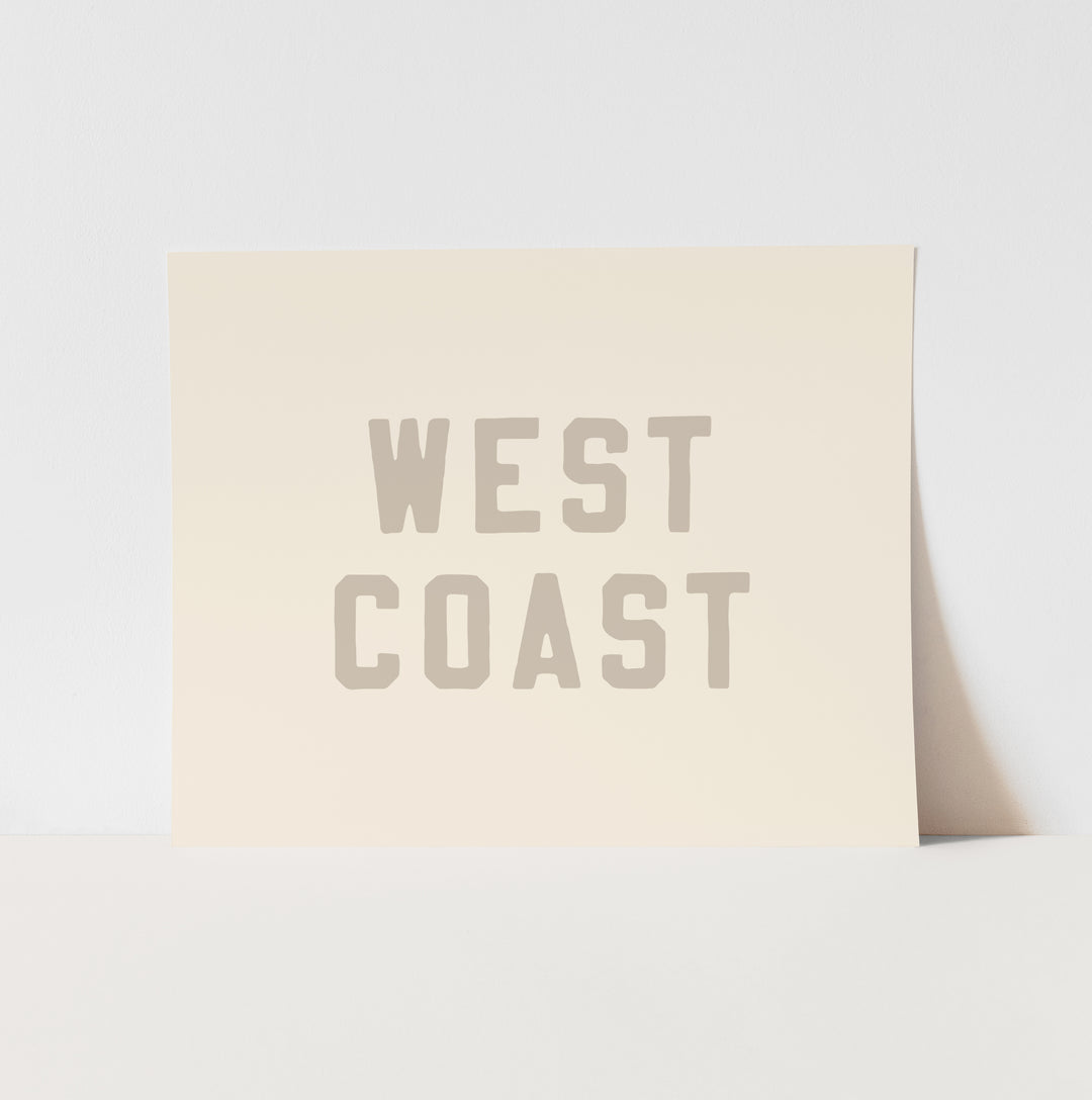 {Sand Grey} West Coast Art Print