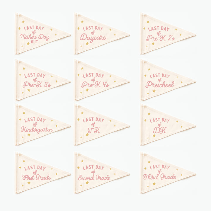 {Pink} Last Day Individual School Flags