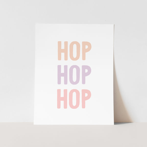{Pink} Hop Hop Hop Art Print