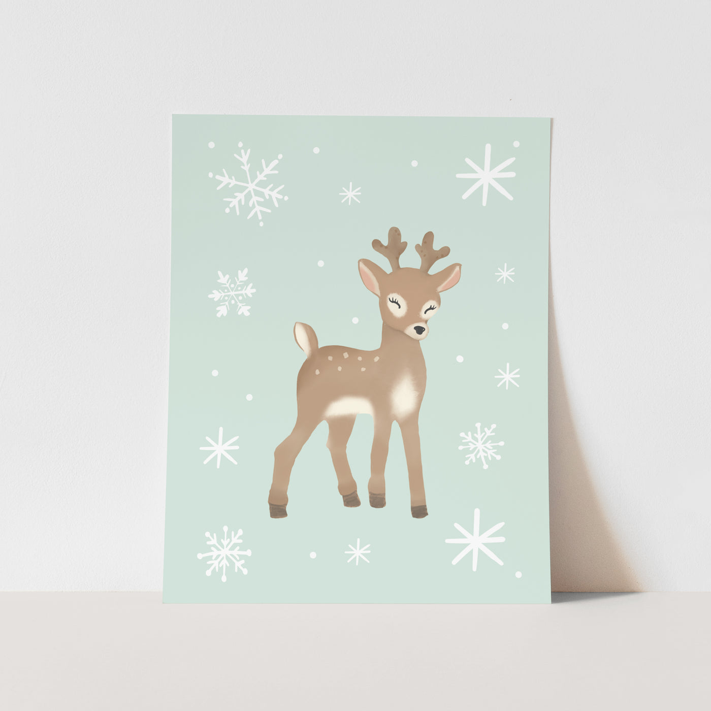 Art Print: {Green} Reindeer