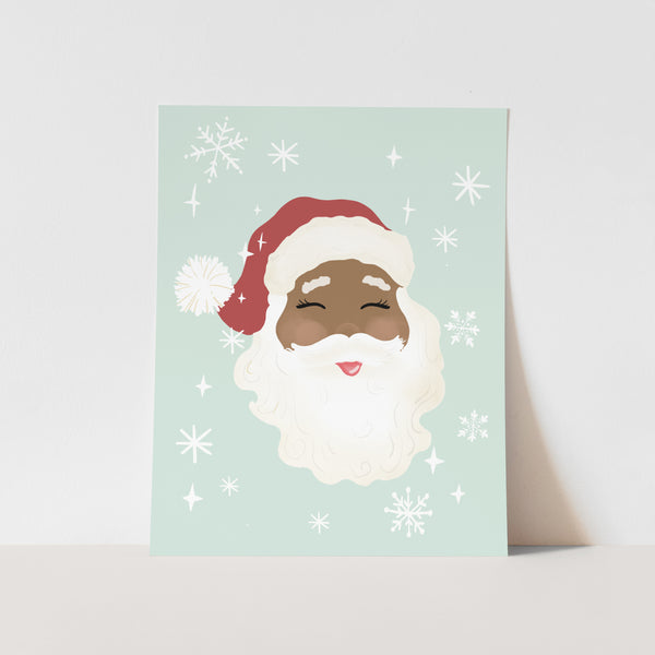 {Green} Santa Art Print