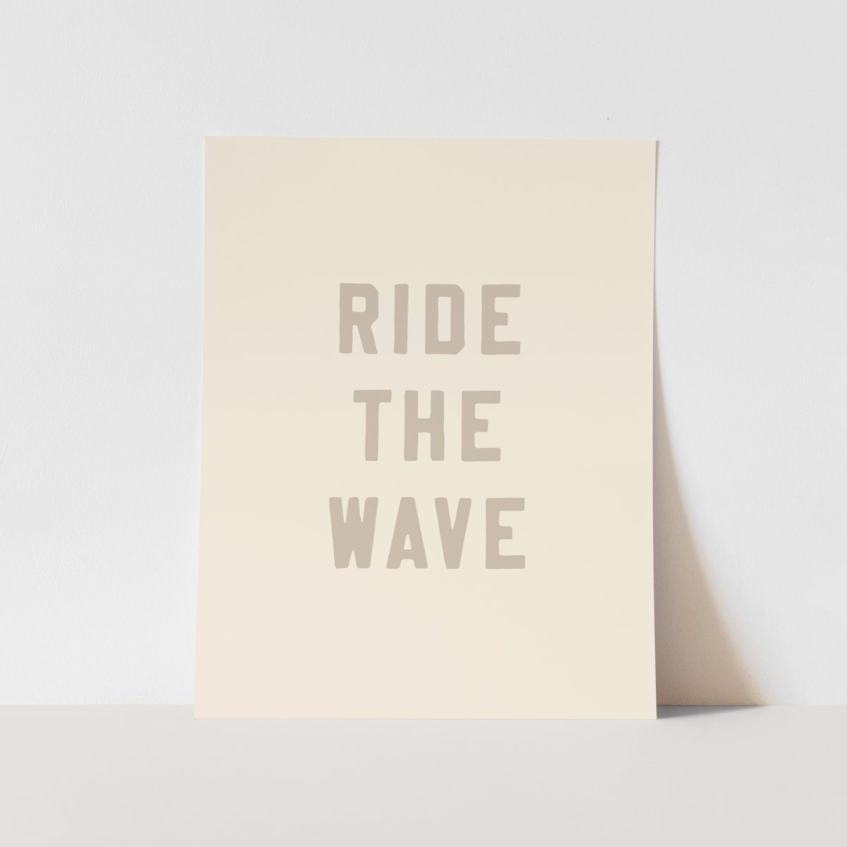 {Sand Grey} Ride the Wave Art Print