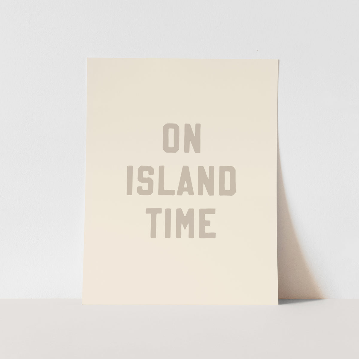 {Sand Grey} On Island Time Art Print