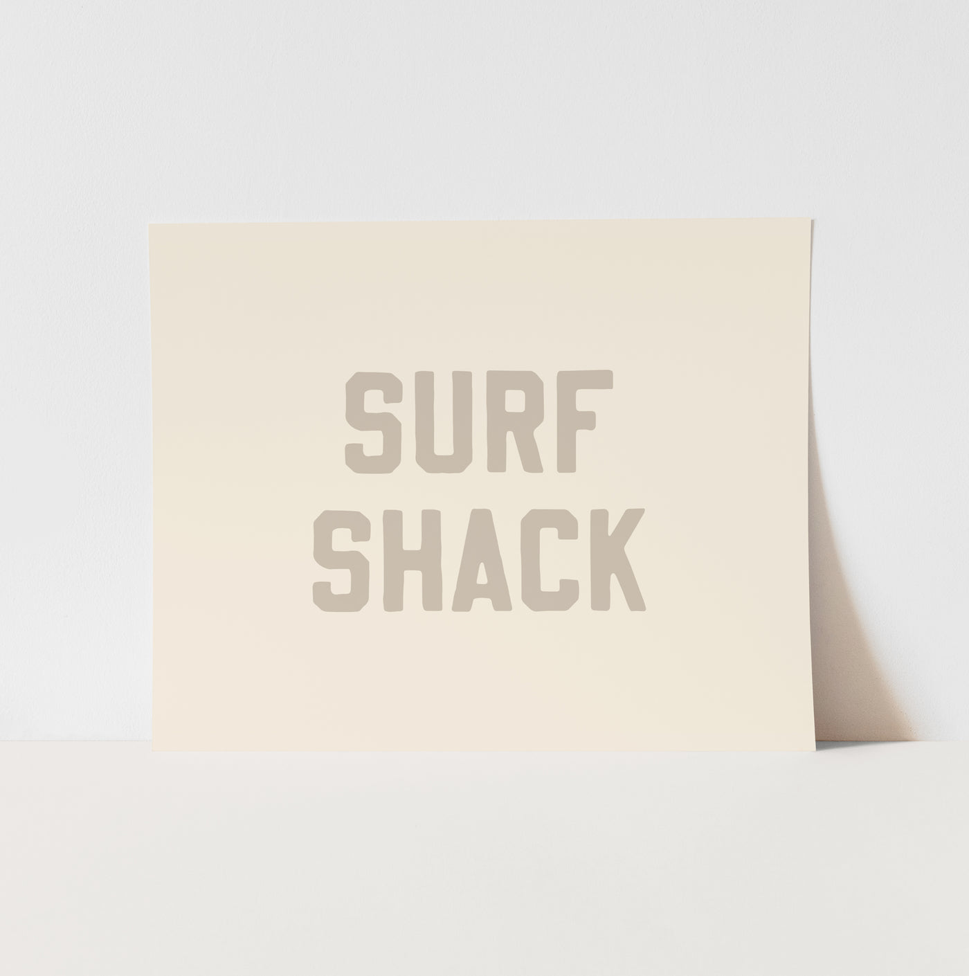 {Sand Grey} Surf Shack Art Print