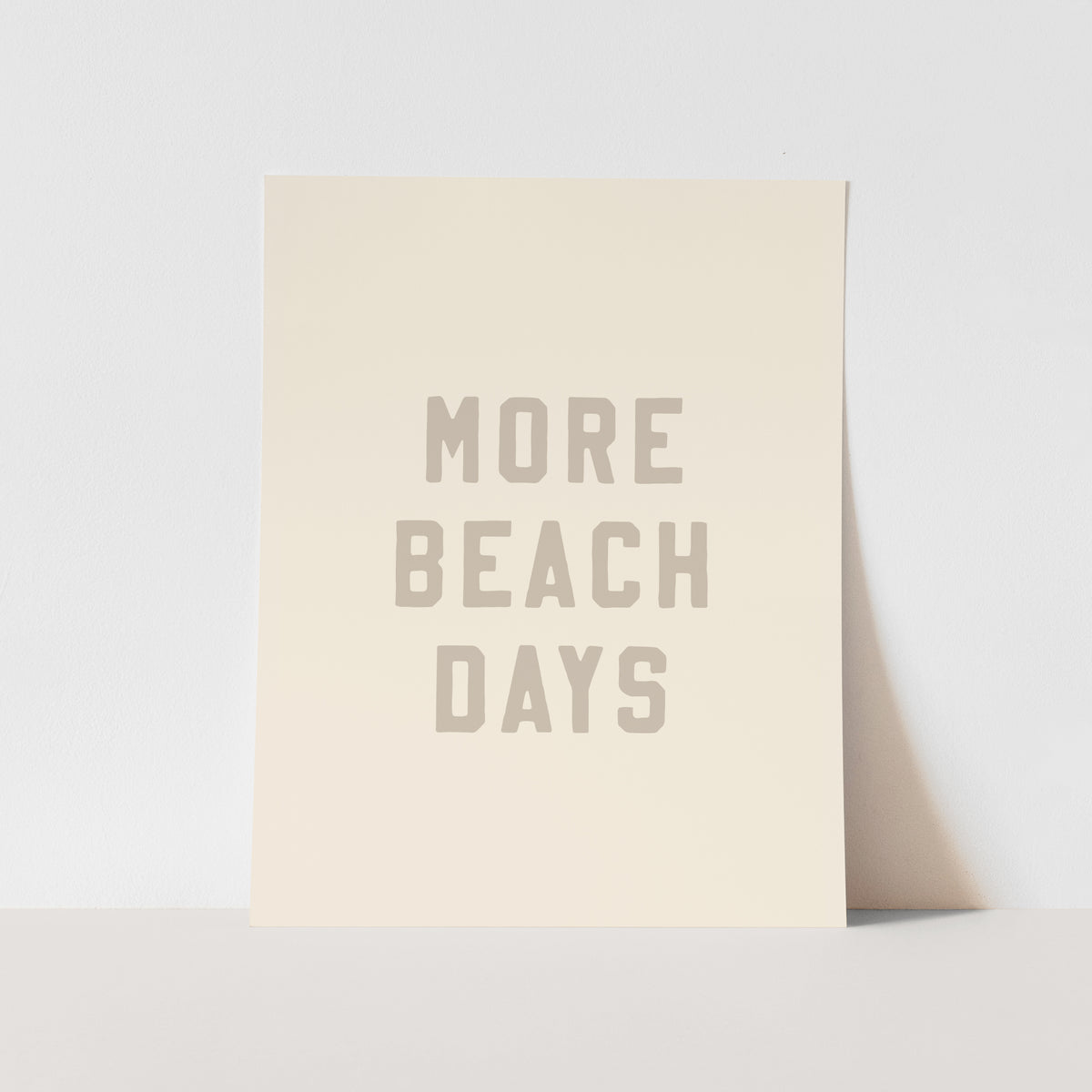 {Sand Grey} More Beach Days Art Print