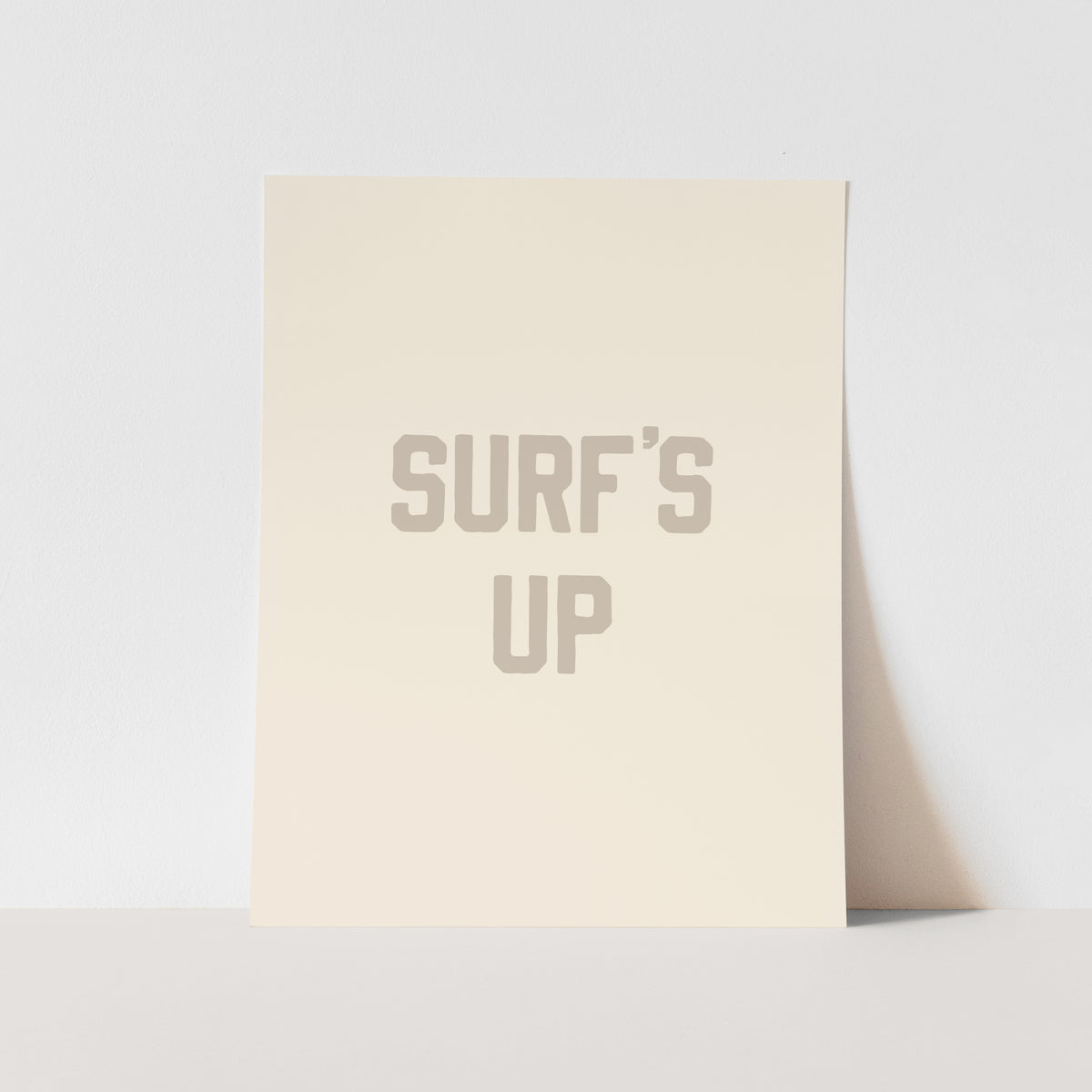 {Sand Grey} Surf's Up Art Print