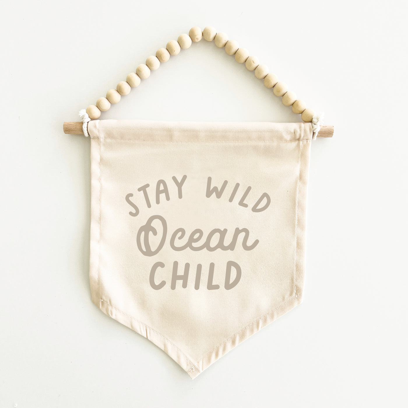 {Sand Grey} Stay Wild Ocean Child Hang Sign