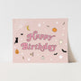{Pink} Halloween Happy Birthday Art Print