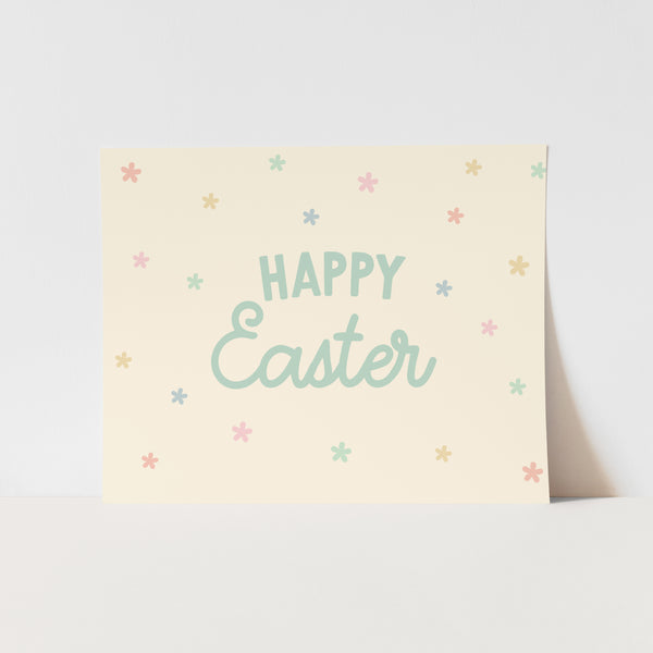 {Neutral} Happy Easter Art Print