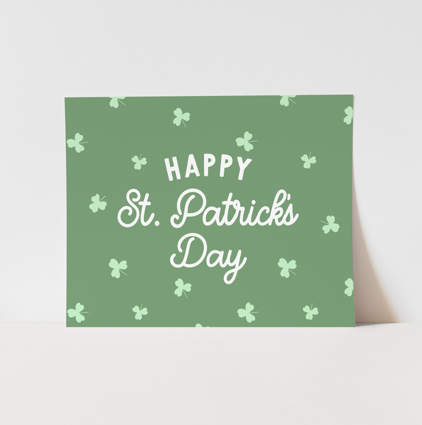 {Green} Happy St. Patrick’s Day Art Print