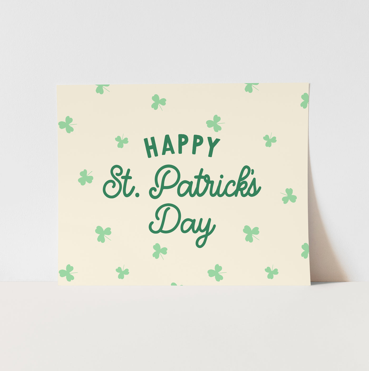 {Neutral} Happy St. Patrick’s Day Art Print