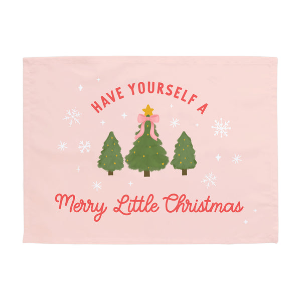 {Pink} Have Yourself a Merry Little Christmas Horizontal Banner