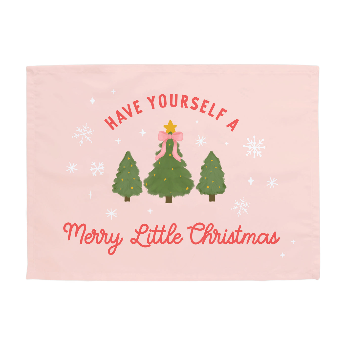 {Pink} Have Yourself a Merry Little Christmas Horizontal Banner