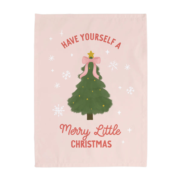 {Pink} Have Yourself a Merry Little Christmas Vertical Banner