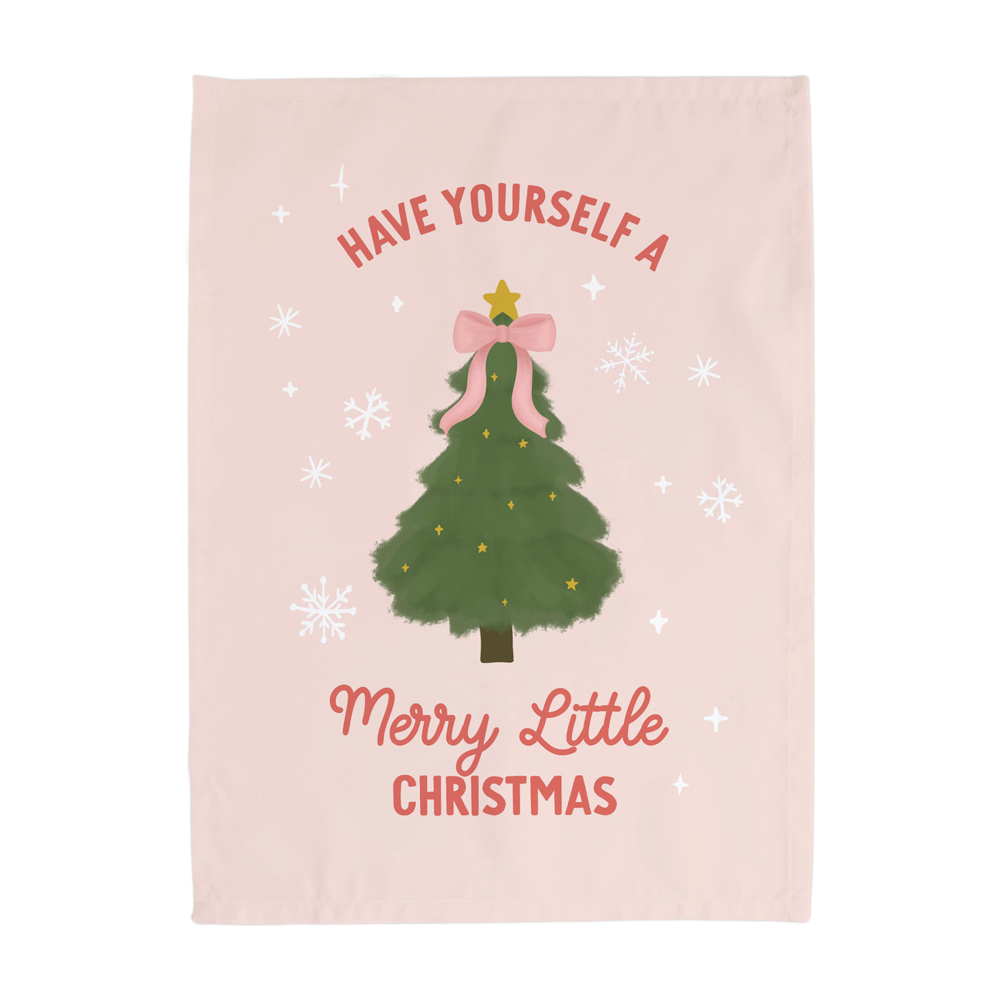 {Pink} Have Yourself a Merry Little Christmas Vertical Banner