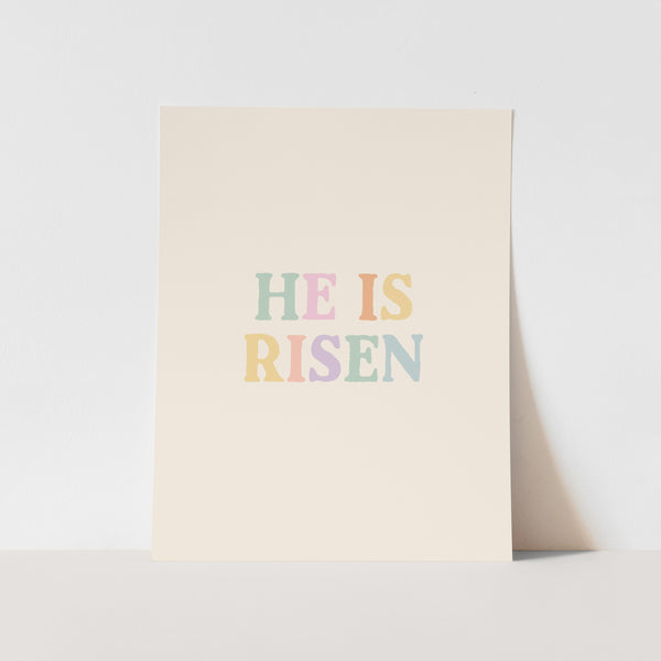 {Rainbow} He is Risen Art Print