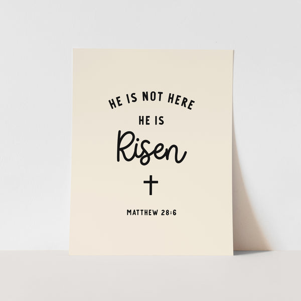 He is not here, He is Risen Art Print