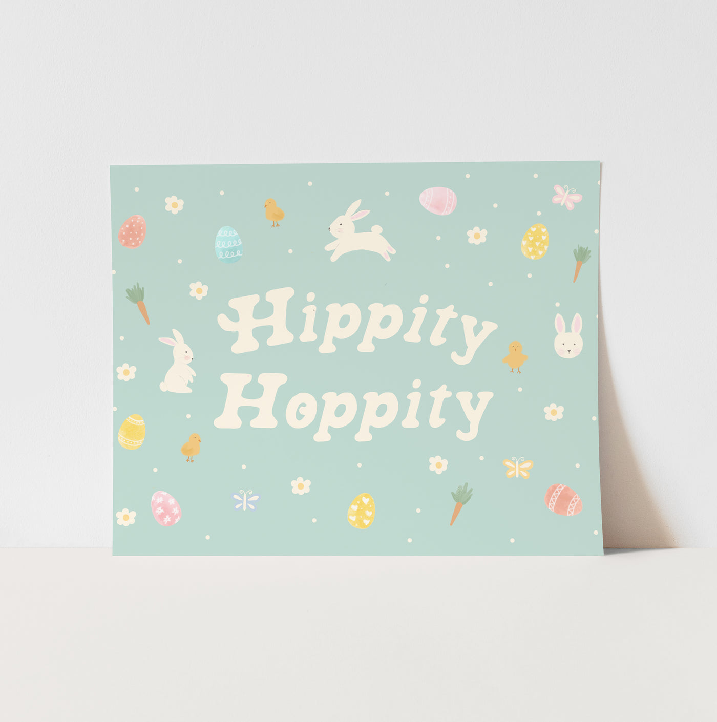 {Blue} Hippity Hoppity Art Print