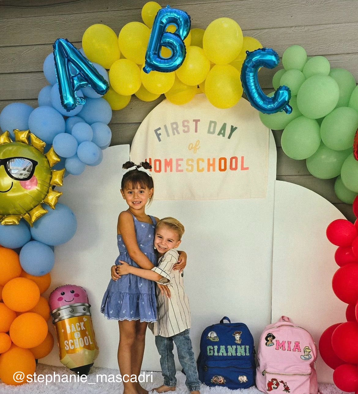 {Rainbow} First Day of Homeschool Banner