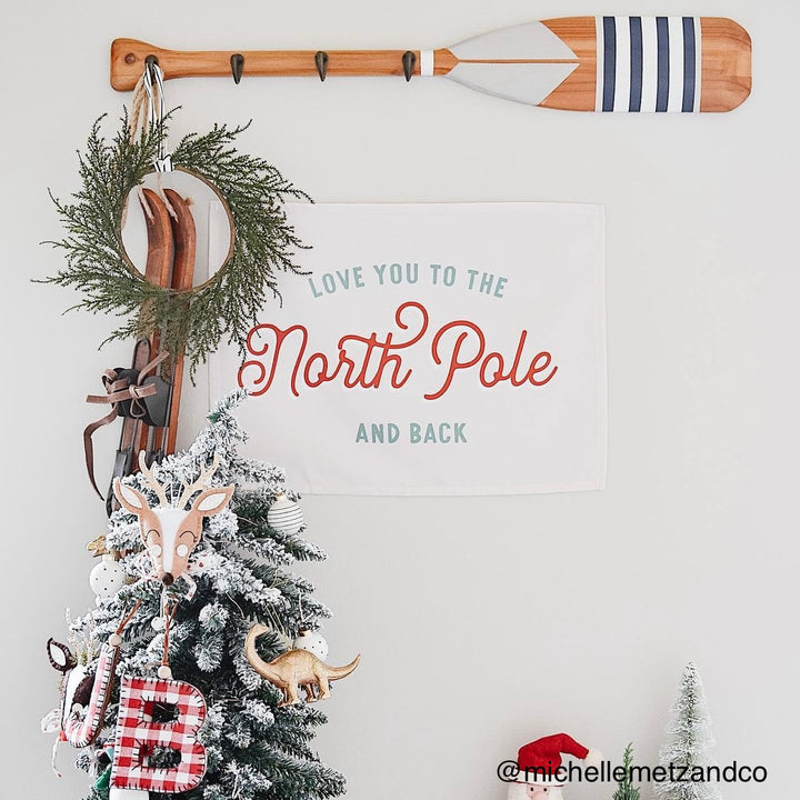 PRE-ORDER: {Green + Red} Love You To The North Pole Banner