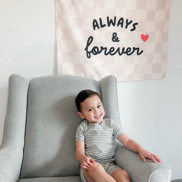 {Beige Check} Always & Forever Banner
