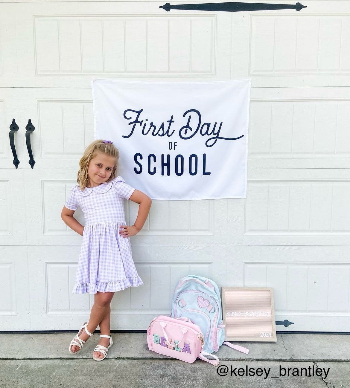 {Black & White} First Day of School Banner