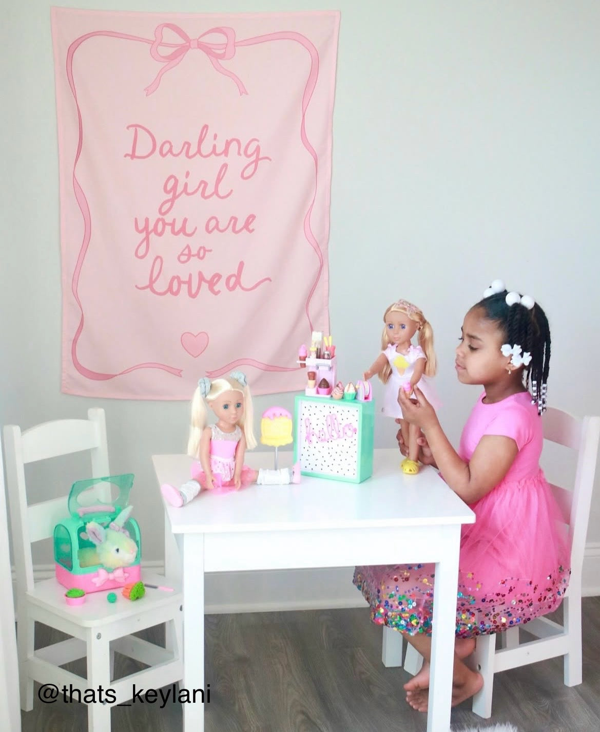 {Light Pink} Darling Girl You Are So Loved Banner