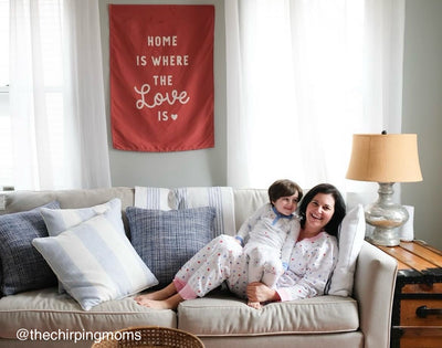 {Red} Home Is Where The Love Is Banner