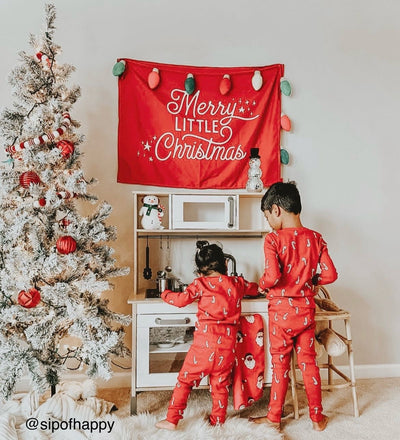 {Vintage Red} Merry Little Christmas Banner