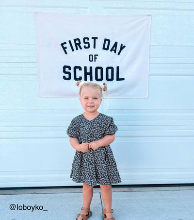 {Black + Natural} First Day of School Banner