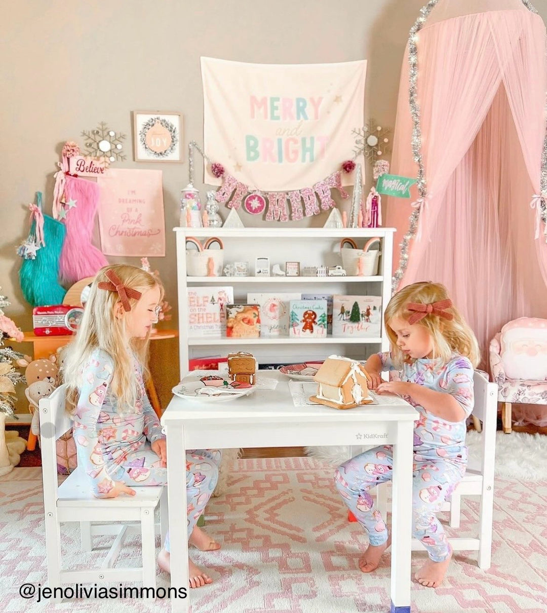 PRE-ORDER: {Pink + Blue} Merry & Bright Banner