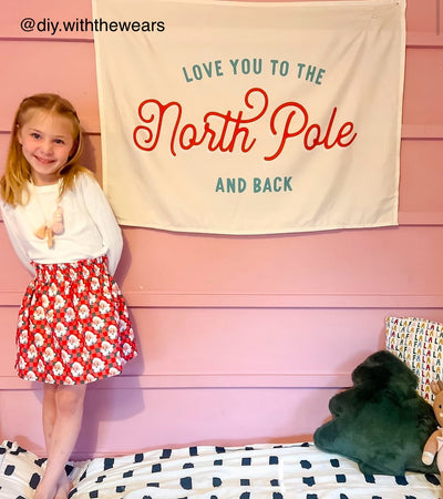 {Green + Red} Love You To The North Pole Banner