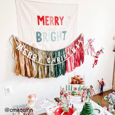 {Red + Green} Merry & Bright Banner