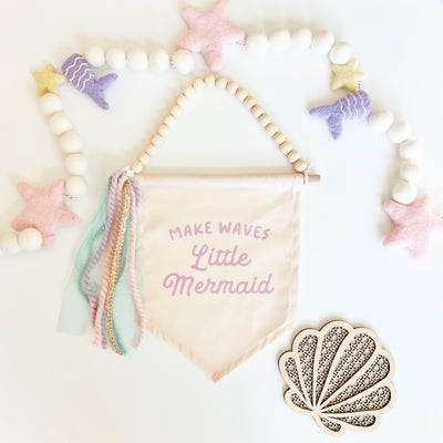 Make Waves Mermaid Hang Sign
