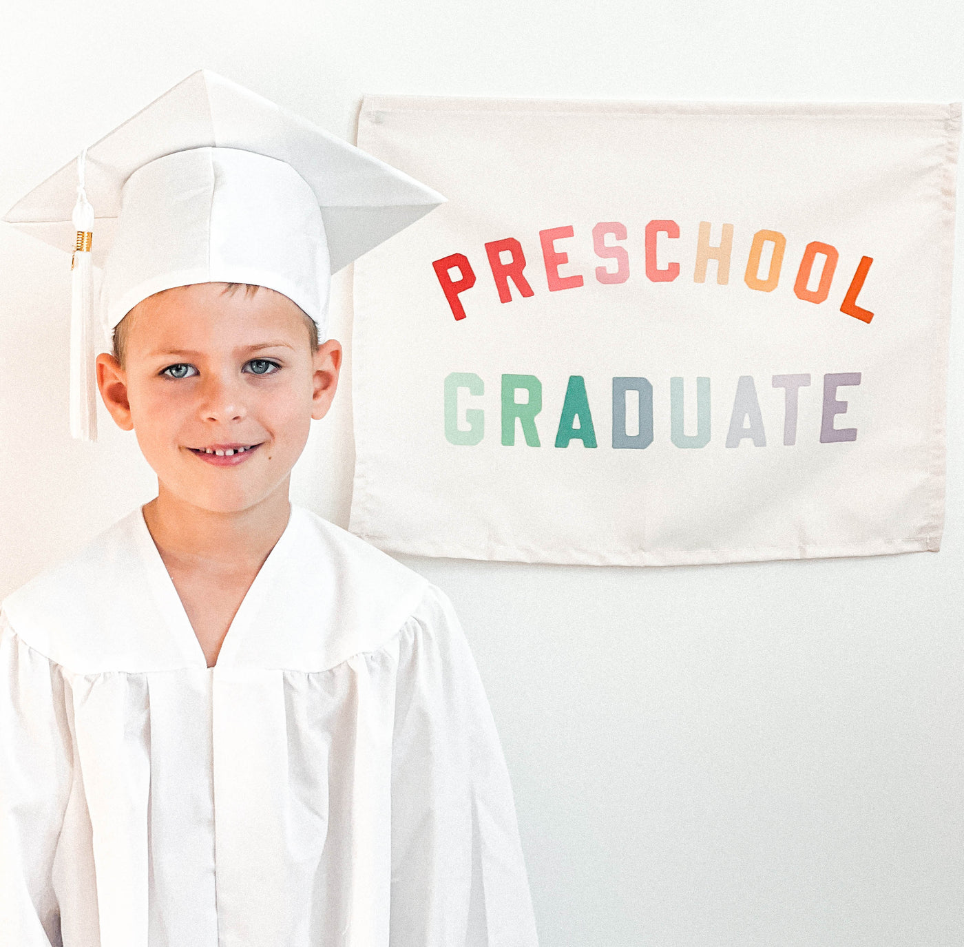 {Rainbow} Preschool Graduate  Banner