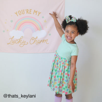 {Rainbow Pink} You're My Lucky Charm Banner