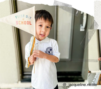 {Rainbow} First Day Individual School Flags - Ready to Ship