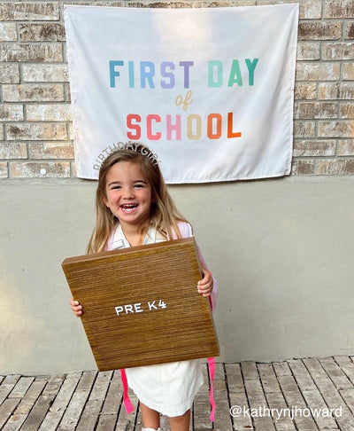 {Rainbow} First Day of School Banner