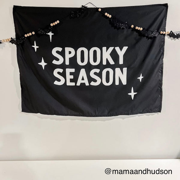 {Black + White} Spooky Season Banner