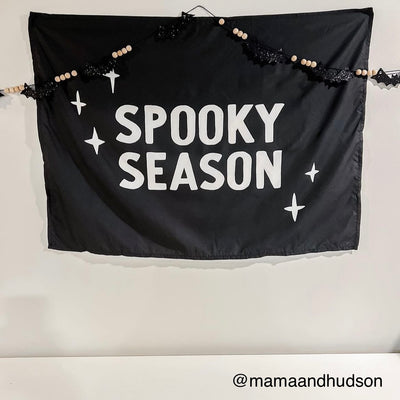 {Black + White} Spooky Season Banner